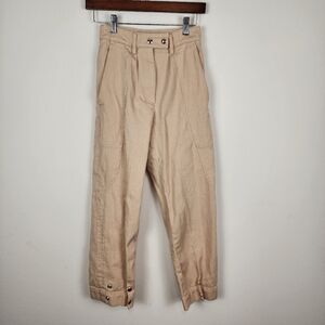 Iro Viklay High Rise Cotton Twill Waist Cuff Snaps Dusty Pink Pants Women's 32